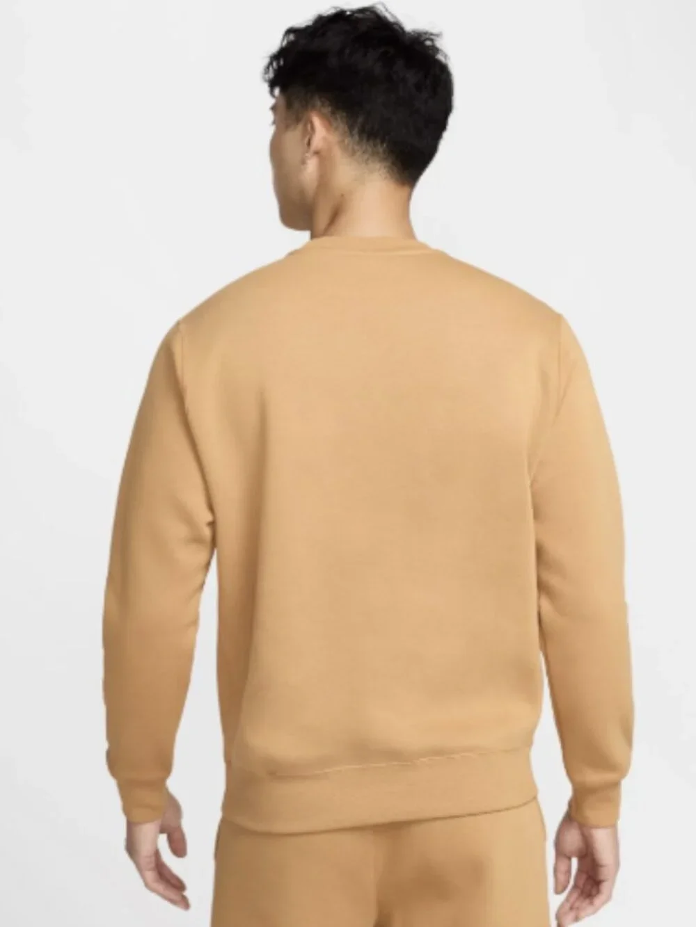 Nike Men's Sportswear Club Crewneck Sweatshirt in Flax